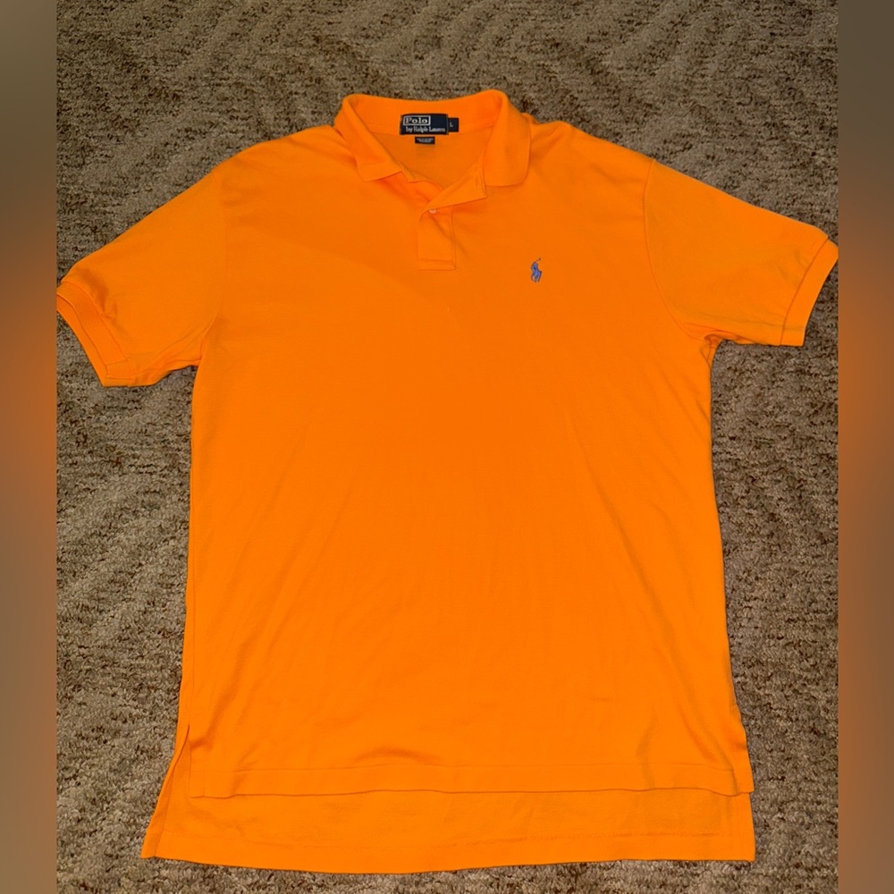 Ralph Lauren Orange Polo Shirt Classic Design